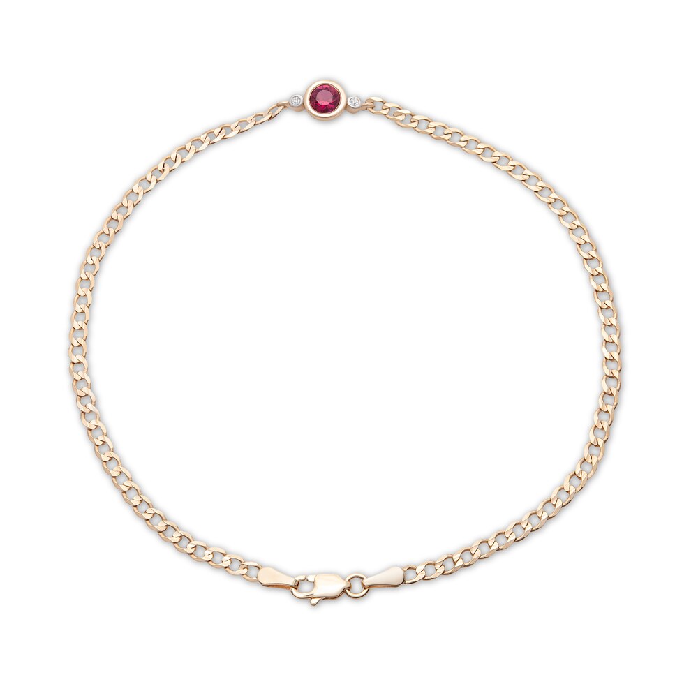 Lab-Created Ruby Anklet Diamond Accents 10K Yellow Gold RSBwNQf9 Lab-Created Ruby Anklet Diamond Accents 10K Yellow Gold RSBwNQf9