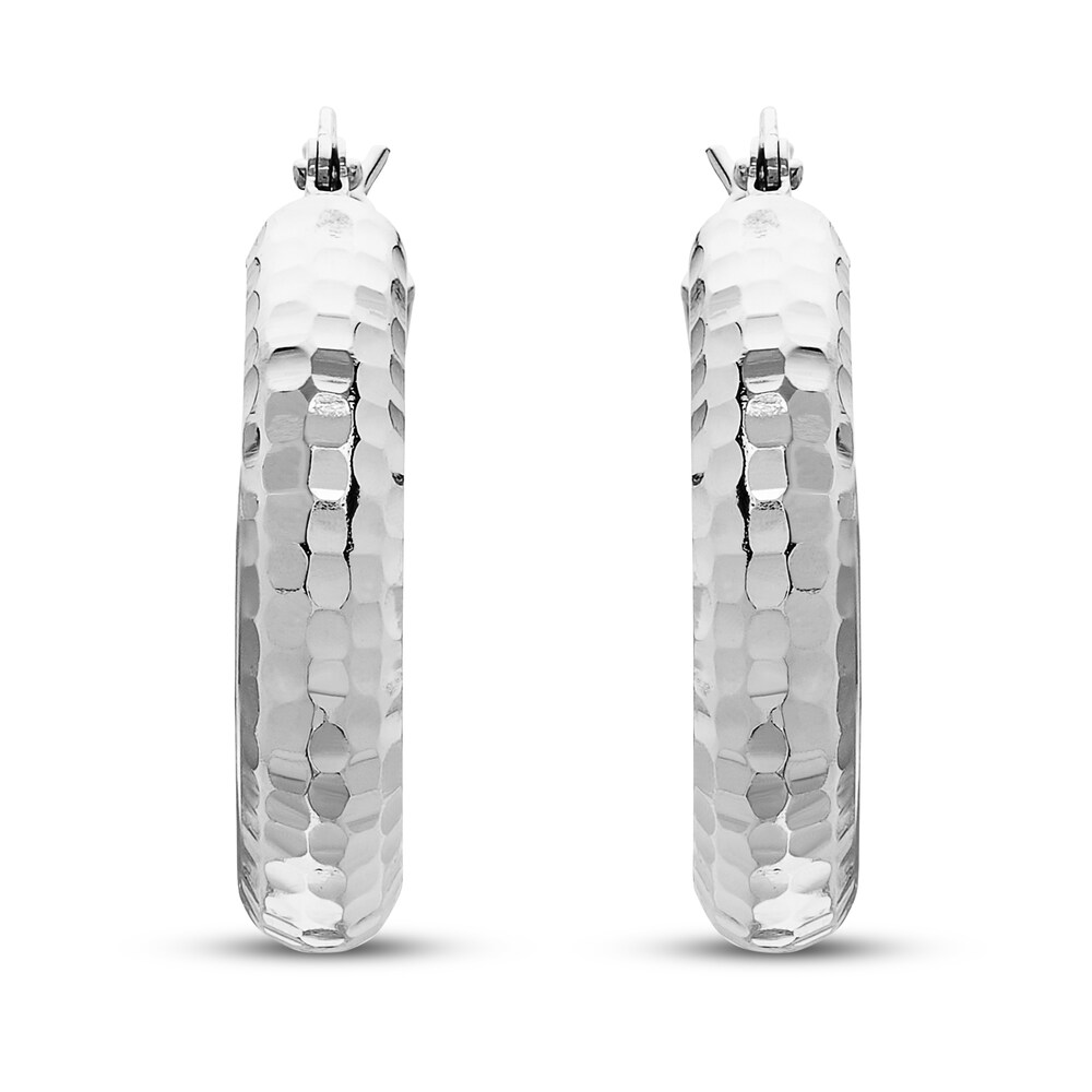 Round Hoop Earrings 14K White Gold RVYsbZOu Round Hoop Earrings 14K White Gold RVYsbZOu