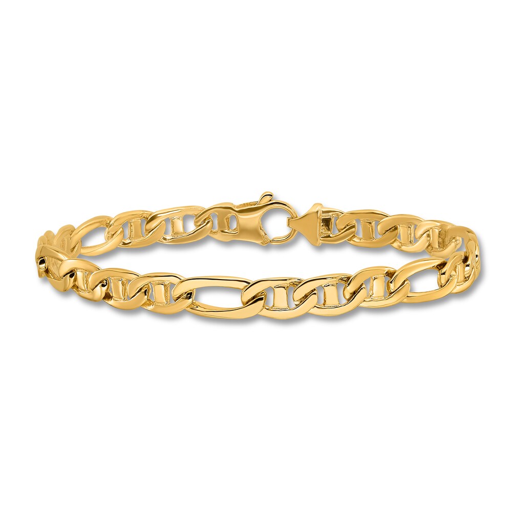 Men's Flat Anchor Link Bracelet 14K Yellow Gold 6.5mm 8.25" RdjKeWWo Men's Flat Anchor Link Bracelet 14K Yellow Gold 6.5mm 8.25" RdjKeWWo