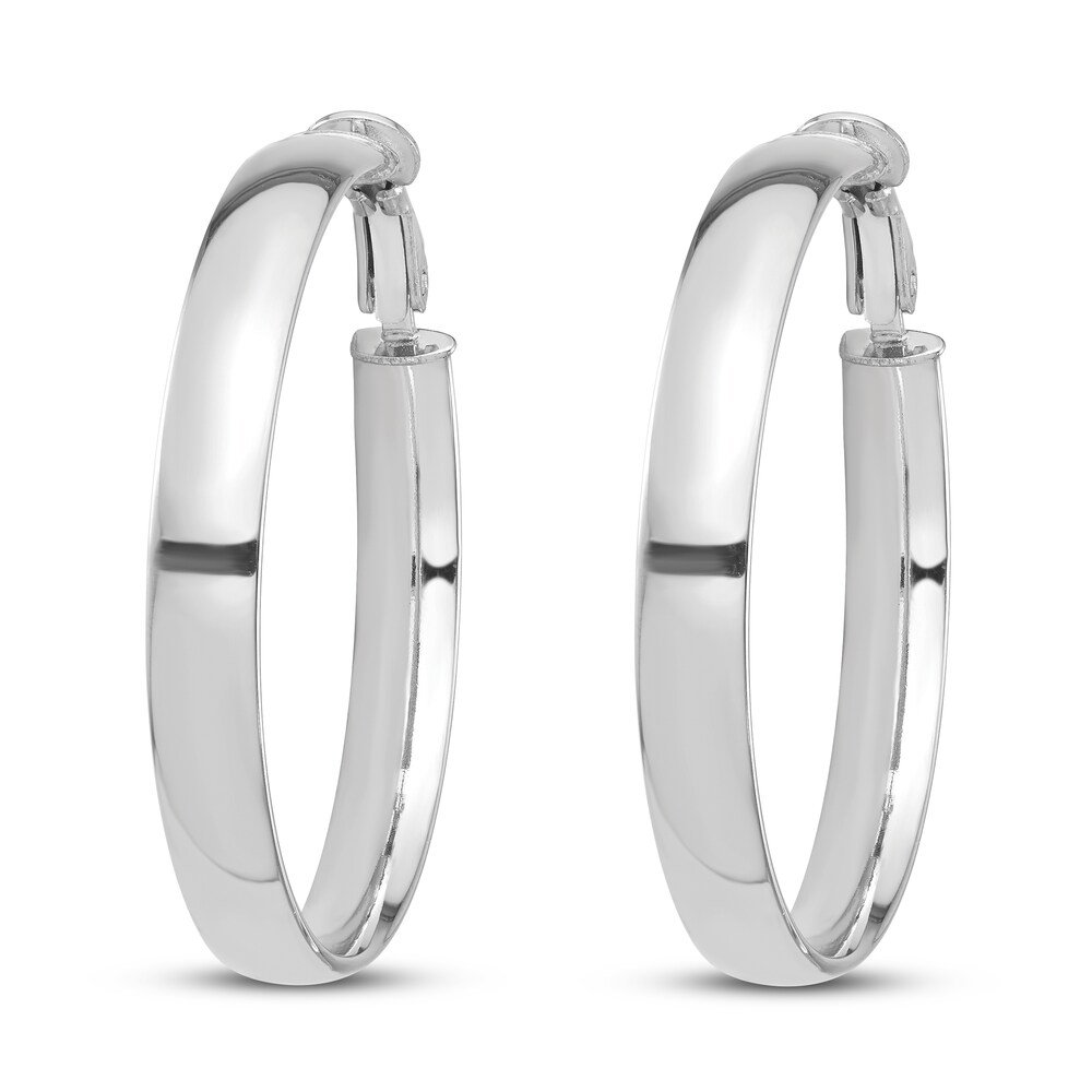 Hoop Earrings 14K White Gold RelUq9xe Hoop Earrings 14K White Gold RelUq9xe