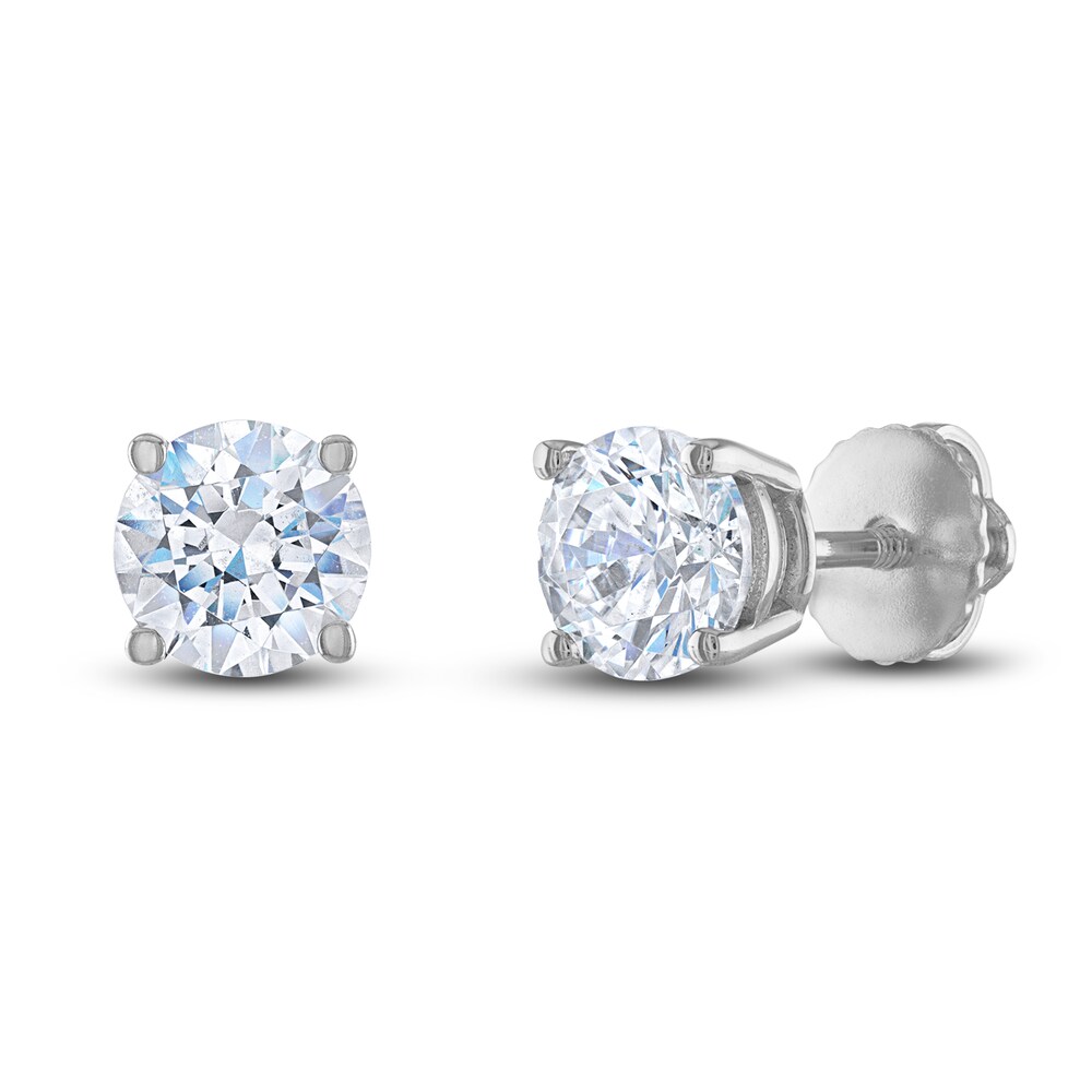 Diamond Solitaire Stud Earrings 1-1/5 ct tw Round 14K White Gold (I2/I) S4iOpzLt Diamond Solitaire Stud Earrings 1-1/5 ct tw Round 14K White Gold (I2/I) S4iOpzLt
