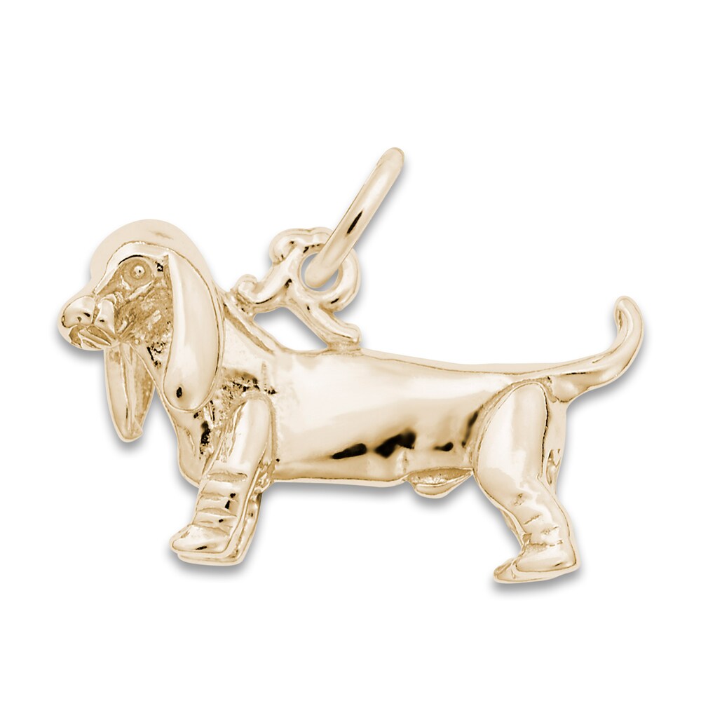 Basset Hound Charm 14K Yellow Gold S8OGrsq7 Basset Hound Charm 14K Yellow Gold S8OGrsq7