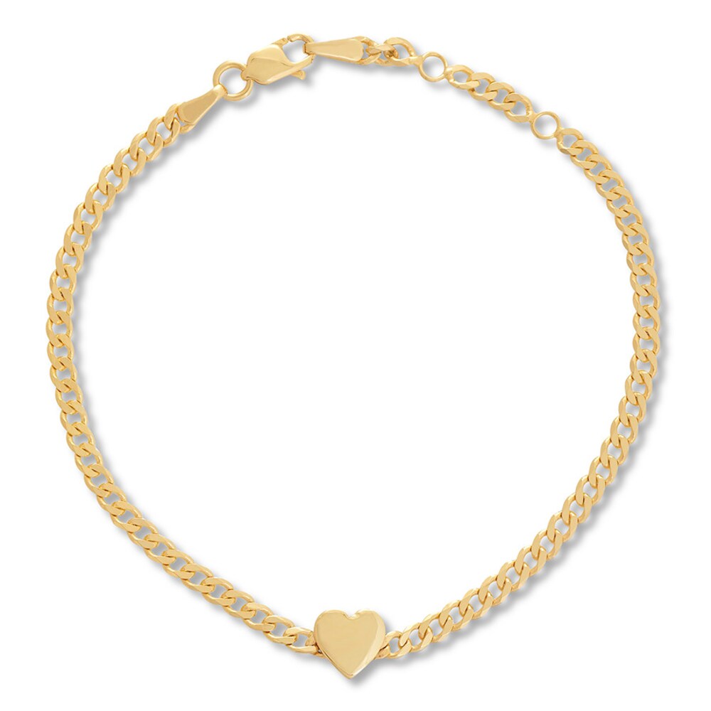 Heart Bracelet 14K Yellow Gold 6.25" S8xNxGsI Heart Bracelet 14K Yellow Gold 6.25" S8xNxGsI