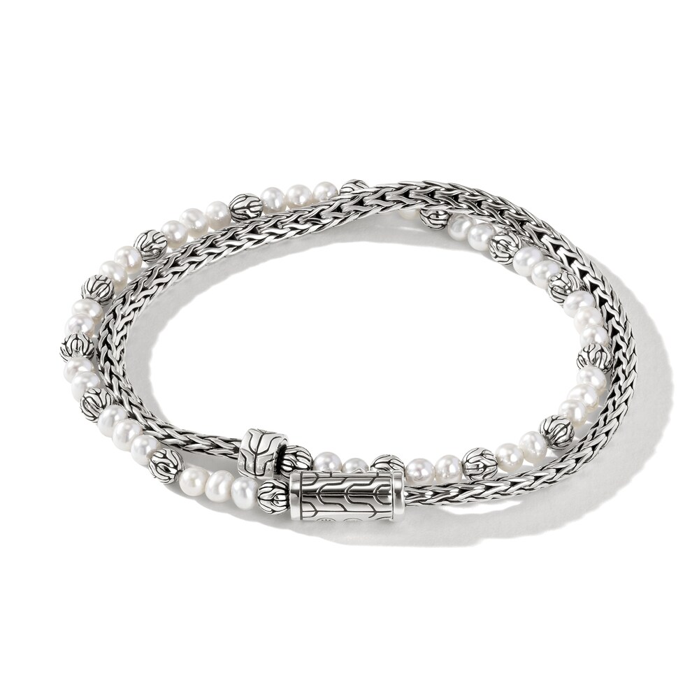 John Hardy Cultured Freshwater Pearl Double Wrap Bracelet Sterling Silver 14" SA8XlhWy John Hardy Cultured Freshwater Pearl Double Wrap Bracelet Sterling Silver 14" SA8XlhWy