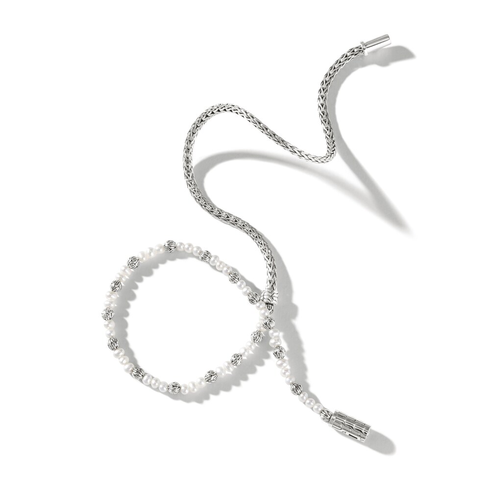 John Hardy Cultured Freshwater Pearl Double Wrap Bracelet Sterling Silver 14\" SA8XlhWy John Hardy Cultured Freshwater Pearl Double Wrap Bracelet Sterling Silver 14\" SA8XlhWy