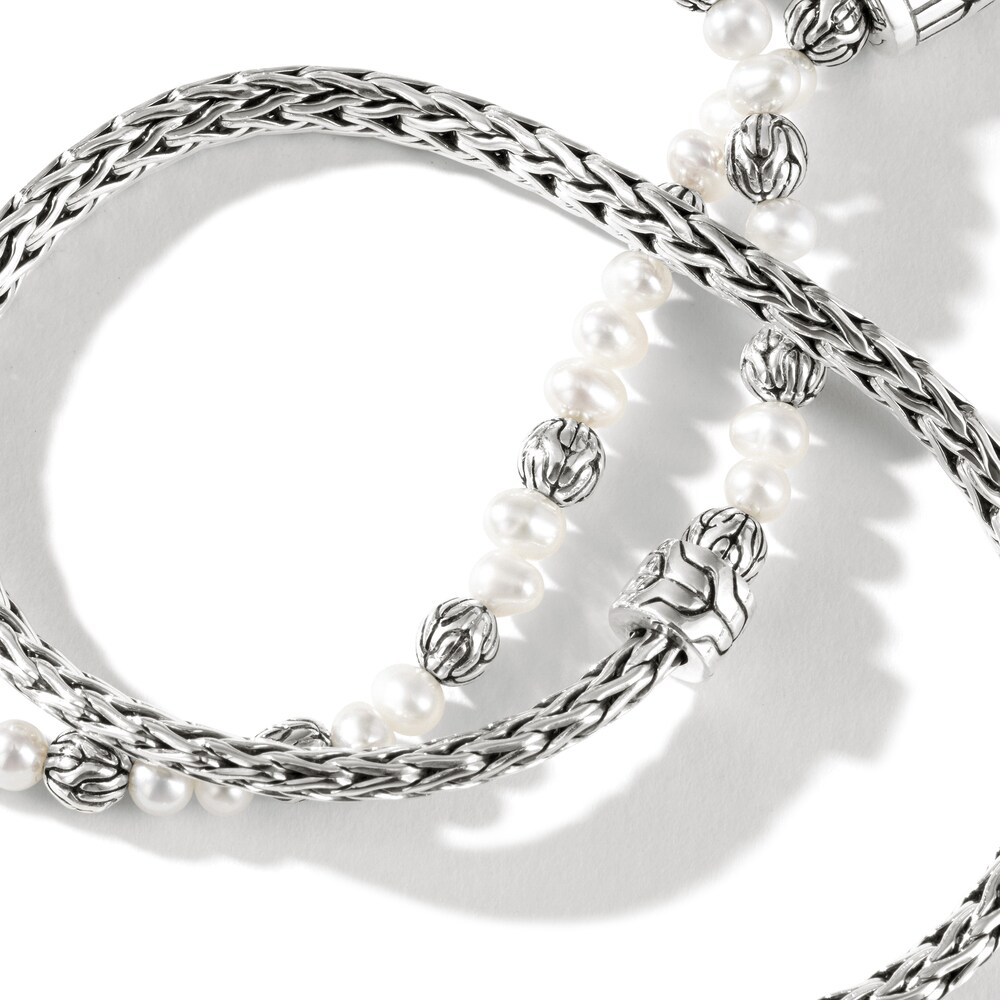 John Hardy Cultured Freshwater Pearl Double Wrap Bracelet Sterling Silver 14\" SA8XlhWy John Hardy Cultured Freshwater Pearl Double Wrap Bracelet Sterling Silver 14\" SA8XlhWy