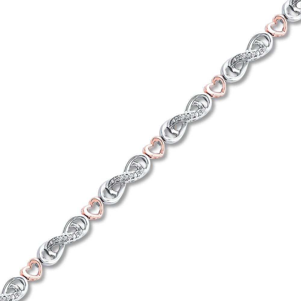 Infinity Bracelet 1/8 ct tw Diamonds Sterling Silver/10K Gold SJQYc5PB Infinity Bracelet 1/8 ct tw Diamonds Sterling Silver/10K Gold SJQYc5PB