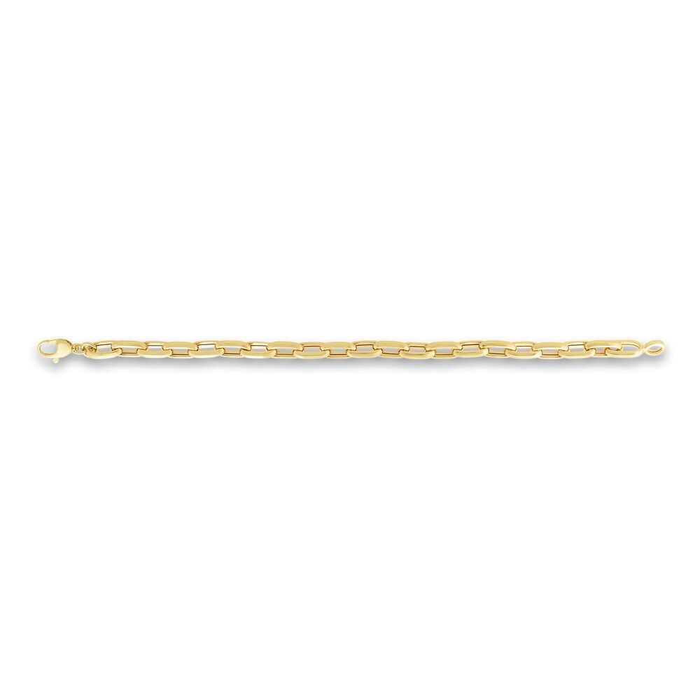 Paperclip Chain Bracelet 14K Yellow Gold 8.5" Sc3FCOx4