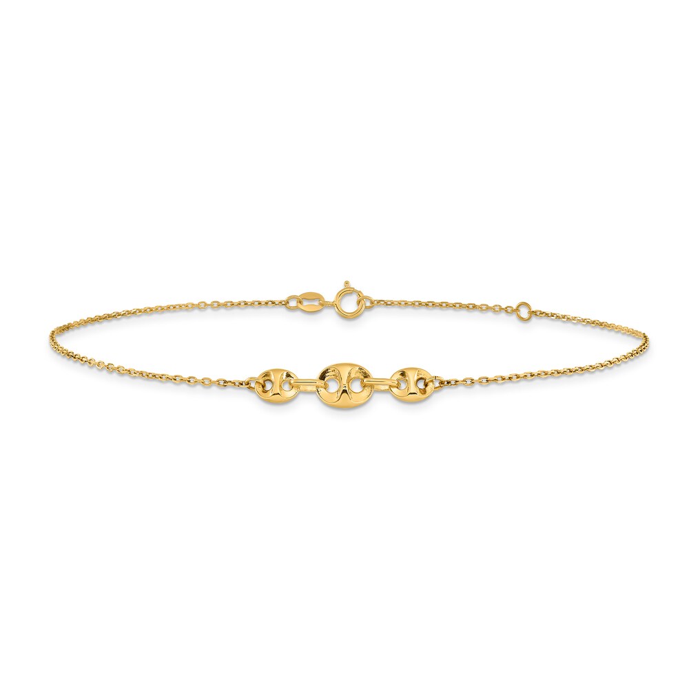 Fancy Link Anklet 14K Yellow Gold 9" SnGh6Spc Fancy Link Anklet 14K Yellow Gold 9" SnGh6Spc