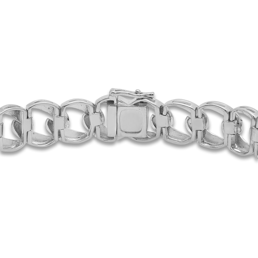 Men\'s Diamond Curb Link Bracelet 1/2 ct tw Round Sterling Silver 8.25\" T0ZDf61n Men\'s Diamond Curb Link Bracelet 1/2 ct tw Round Sterling Silver 8.25\" T0ZDf61n