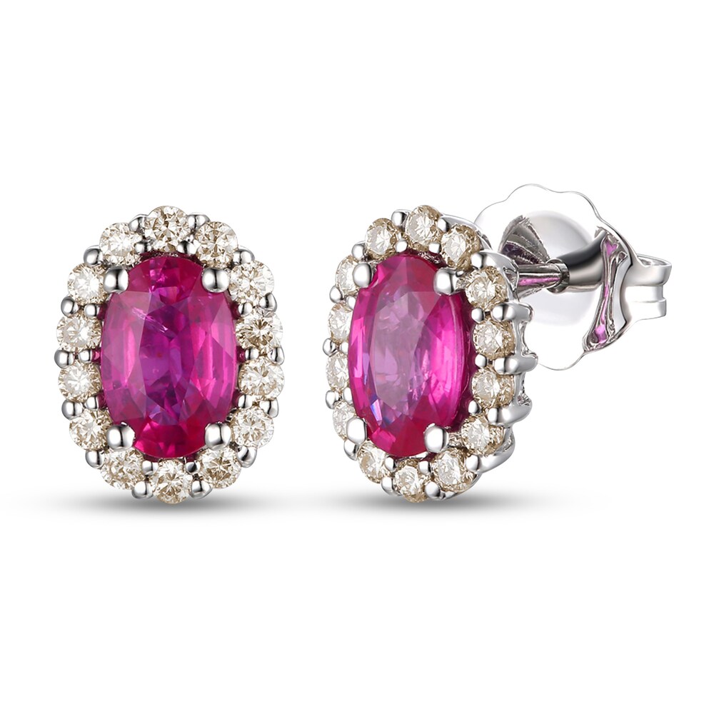 Le Vian Natural Ruby Earrings 1/3 ct tw Diamonds 14K Vanilla Gold TH3sWWyC Le Vian Natural Ruby Earrings 1/3 ct tw Diamonds 14K Vanilla Gold TH3sWWyC