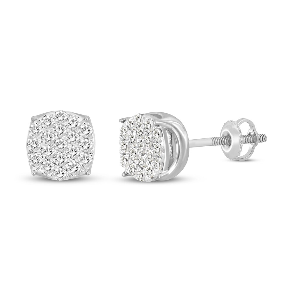Men's Diamond Stud Earrings 1/3 ct tw Round 10K White Gold THvPBl36 Men's Diamond Stud Earrings 1/3 ct tw Round 10K White Gold THvPBl36