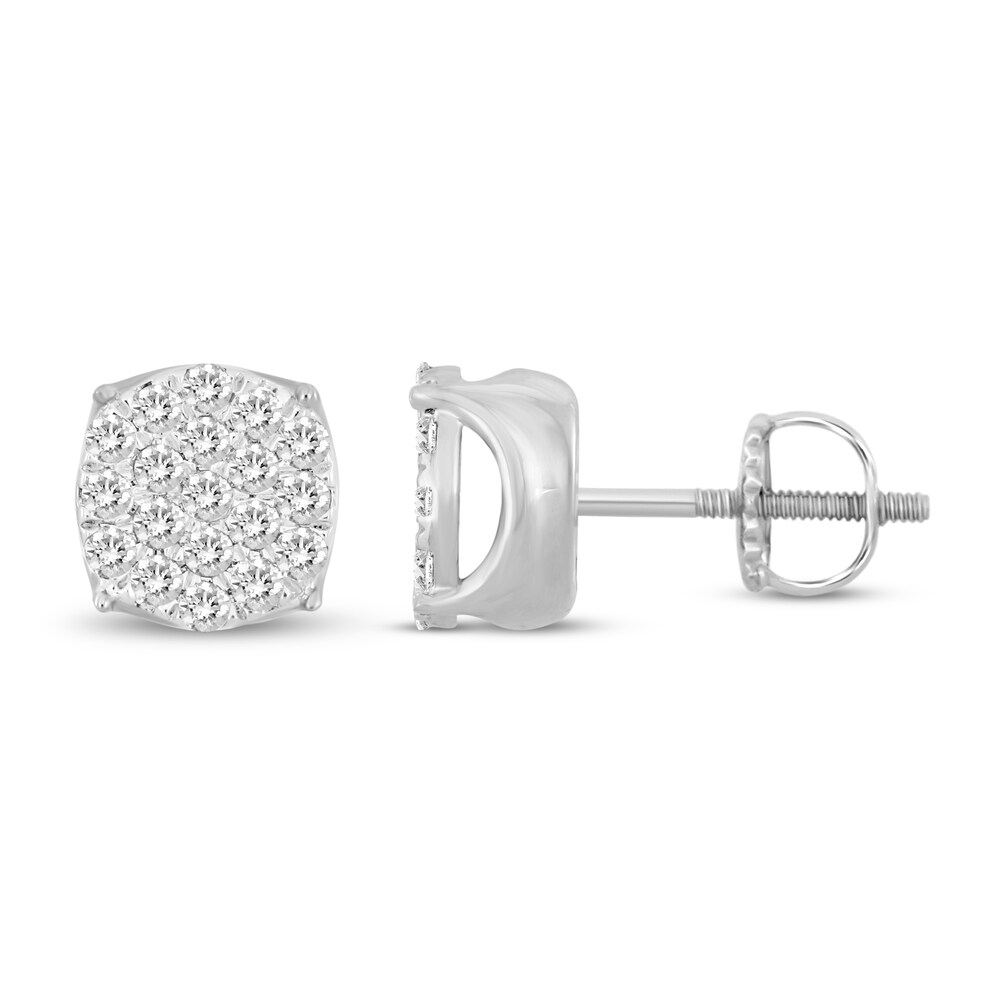 Men\'s Diamond Stud Earrings 1/3 ct tw Round 10K White Gold THvPBl36 Men\'s Diamond Stud Earrings 1/3 ct tw Round 10K White Gold THvPBl36