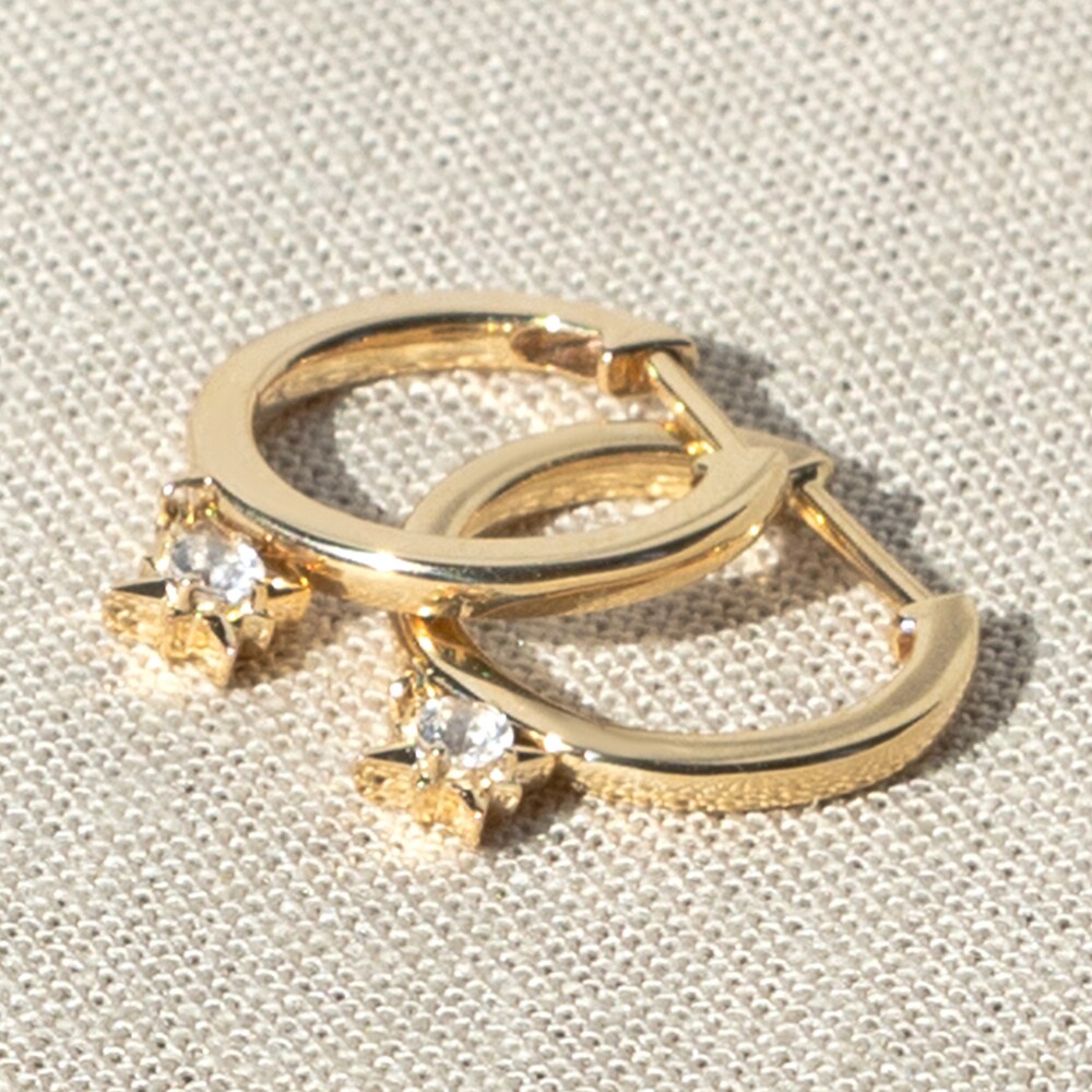 Juliette Maison Natural Blue Zircon Starburst Hoops 10K Rose Gold TI1n68Et Juliette Maison Natural Blue Zircon Starburst Hoops 10K Rose Gold TI1n68Et