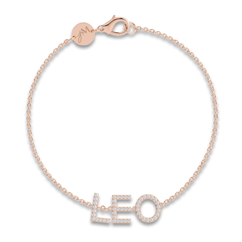 Juliette Maison Diamond Station Name Bracelet 3/8 ct tw Round 10K Rose Gold TITS1HOj