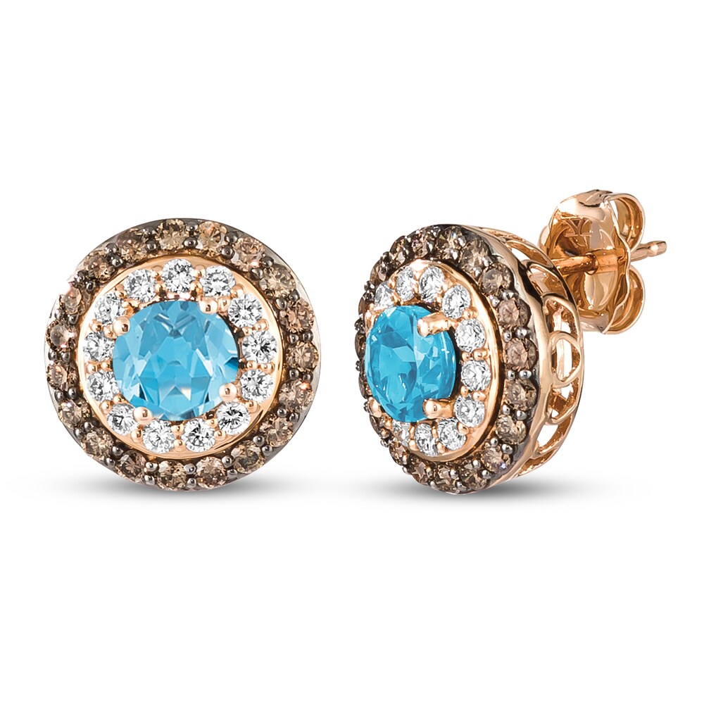 Le Vian Natural Blue Topaz Earrings 7/8 ct tw Diamonds 14K Strawberry Gold TXCMHq9E Le Vian Natural Blue Topaz Earrings 7/8 ct tw Diamonds 14K Strawberry Gold TXCMHq9E