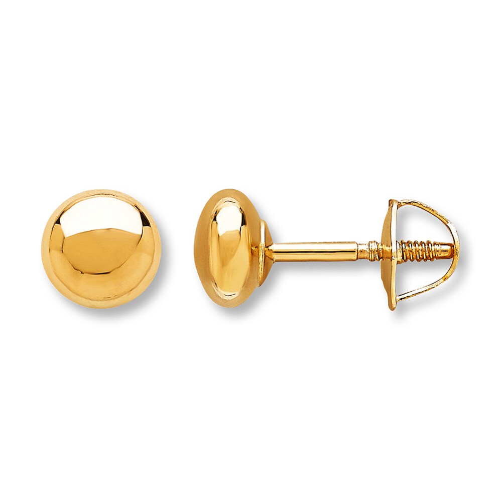 Children's Earrings 4mm Flat-top Ball 14K Yellow Gold TbODj87u Children's Earrings 4mm Flat-top Ball 14K Yellow Gold TbODj87u