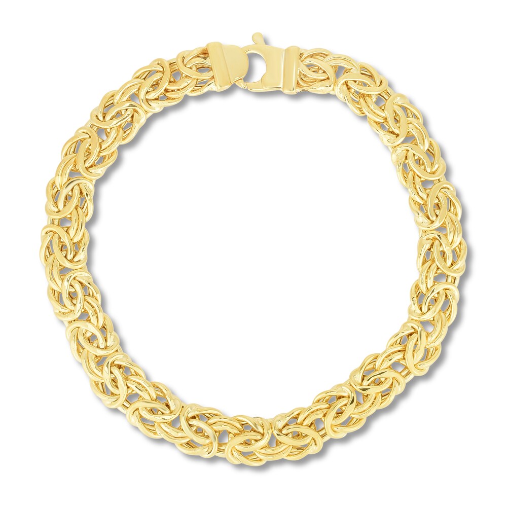 Byzantine Chain Bracelet 14K Yellow Gold 8" TbYMDYQt Byzantine Chain Bracelet 14K Yellow Gold 8" TbYMDYQt