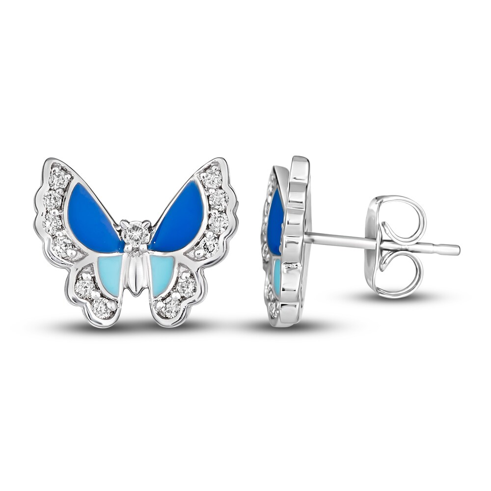 Le Vian Diamond Butterfly Stud Earrings 1/4 ct tw Round 14K Vanilla Gold TjLSOtVA Le Vian Diamond Butterfly Stud Earrings 1/4 ct tw Round 14K Vanilla Gold TjLSOtVA