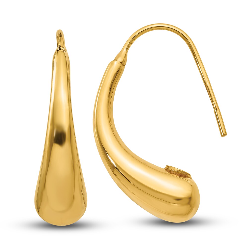 Puffy Teardrop Earrings 14K Yellow Gold TmNQ1FxC Puffy Teardrop Earrings 14K Yellow Gold TmNQ1FxC