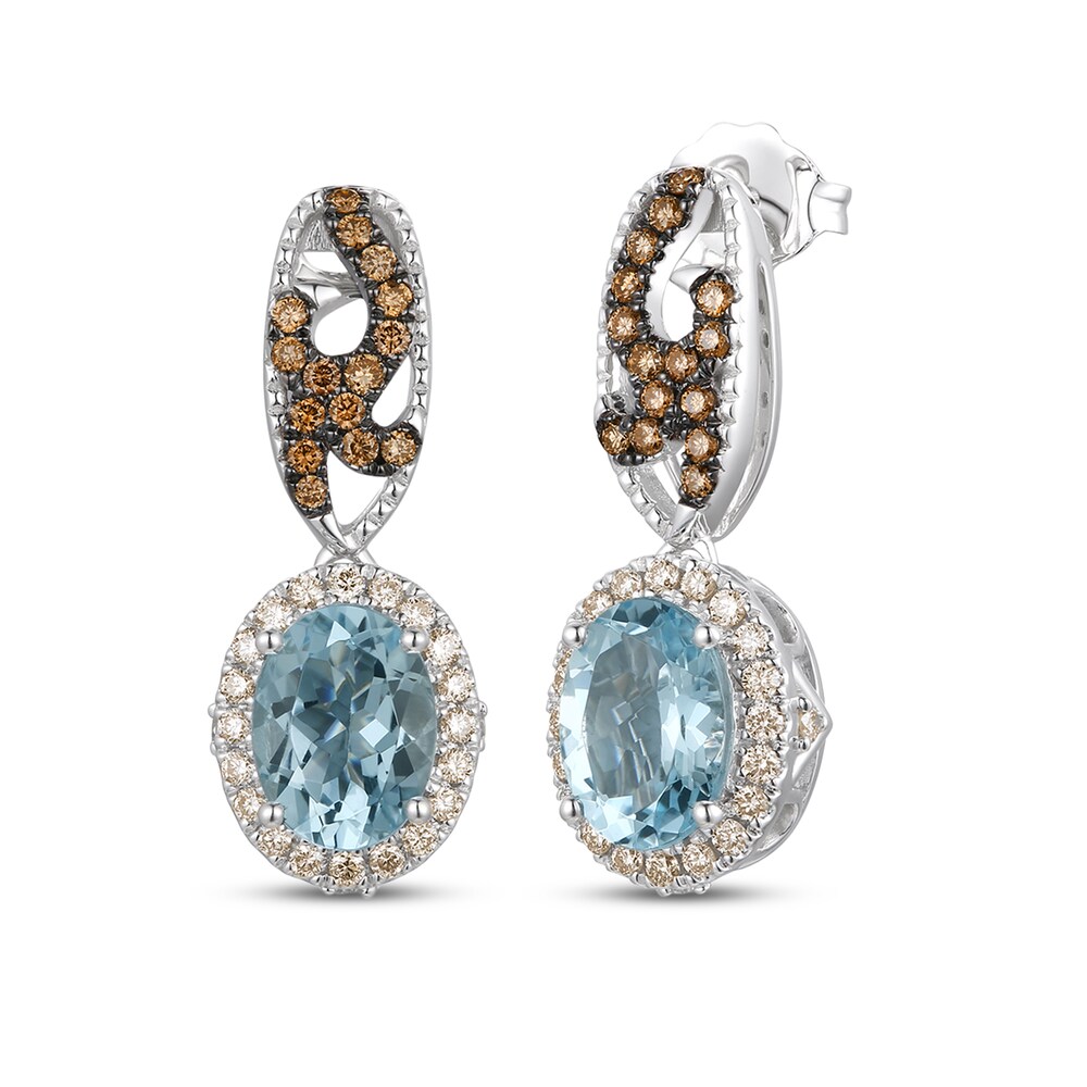Le Vian Natural Aquamarine Earrings 1/2 ct tw Diamonds 14K Vanilla Gold Tp0sYFll Le Vian Natural Aquamarine Earrings 1/2 ct tw Diamonds 14K Vanilla Gold Tp0sYFll