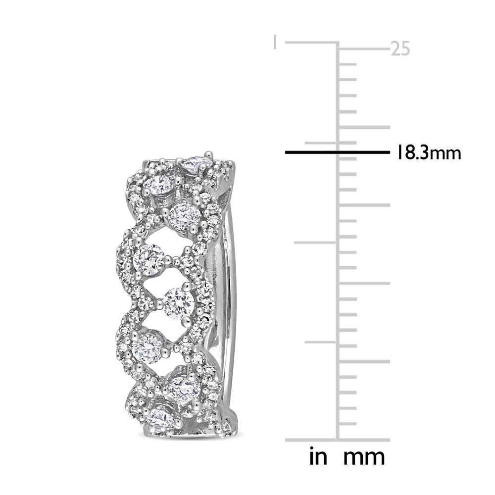 Diamond Hoop Earrings 1 ct tw Round 14K White Gold Tt6KZGWf Diamond Hoop Earrings 1 ct tw Round 14K White Gold Tt6KZGWf