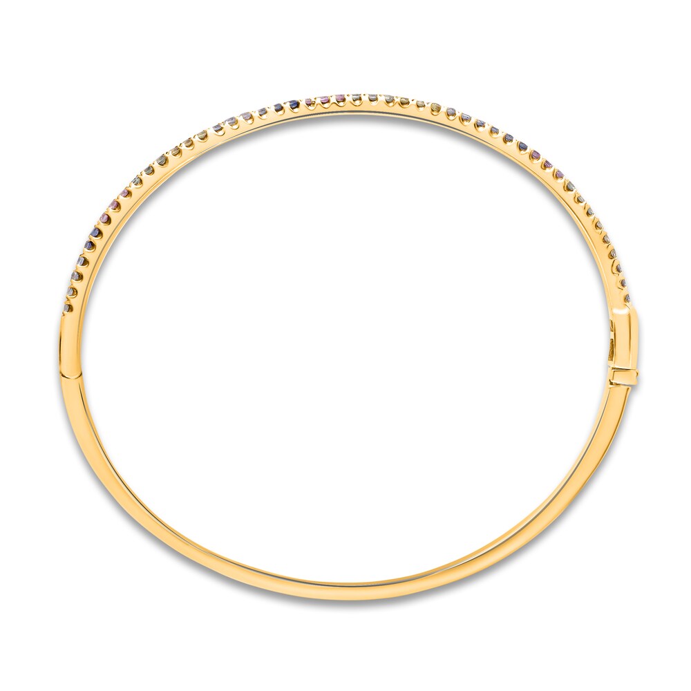Kallati Multi-Sapphire Bangle Bracelet 1/20 ct tw Diamonds 14K Yellow Gold U9DfVQS7 Kallati Multi-Sapphire Bangle Bracelet 1/20 ct tw Diamonds 14K Yellow Gold U9DfVQS7