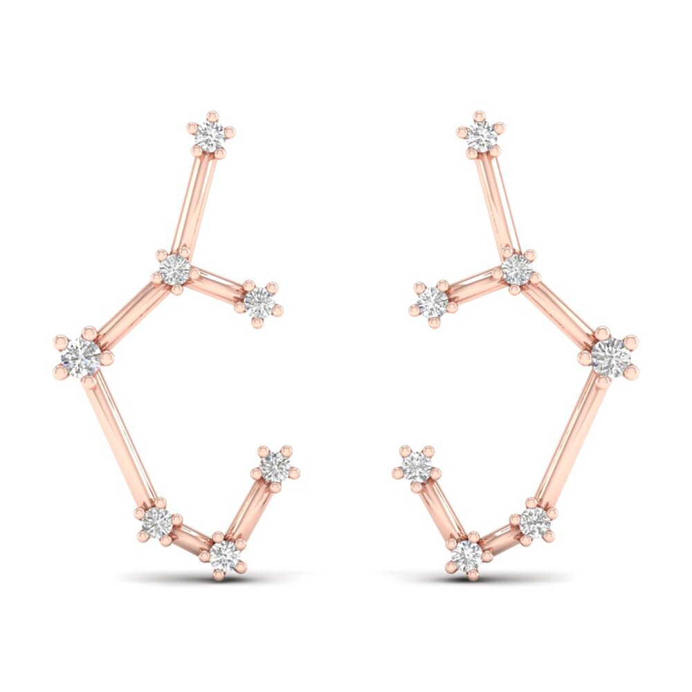 Diamond Sagittarius Constellation Earrings 1/8 ct tw Round 14K Rose Gold UAO1lrk9 Diamond Sagittarius Constellation Earrings 1/8 ct tw Round 14K Rose Gold UAO1lrk9