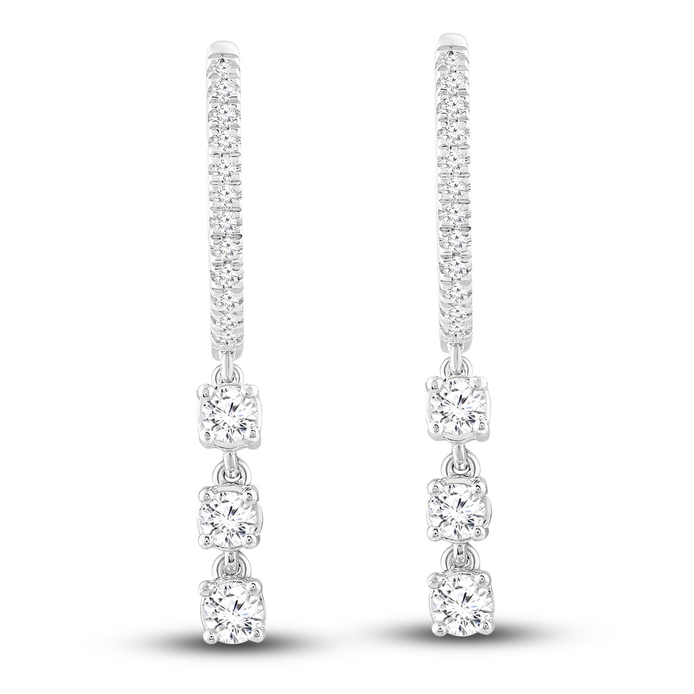 Diamond Dangle Earrings 1/2 ct tw Round 10K White Gold UE05IjPs Diamond Dangle Earrings 1/2 ct tw Round 10K White Gold UE05IjPs