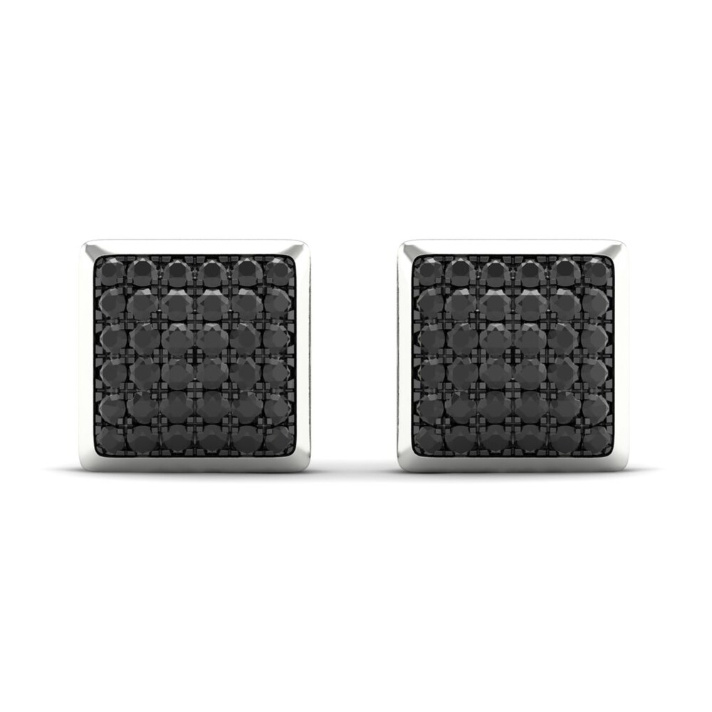 Men's Black Diamond Stud Earrings 1/2 ct tw Round 10K White Gold UG21pPuP Men's Black Diamond Stud Earrings 1/2 ct tw Round 10K White Gold UG21pPuP