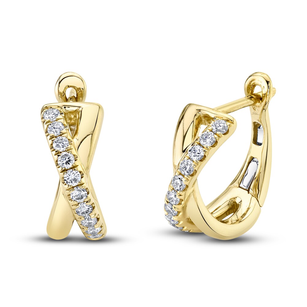 Shy Creation Diamond Huggie Earrings 1/5 ct tw Round 14K Yellow Gold SC22007275V2 UG7La3Bz Shy Creation Diamond Huggie Earrings 1/5 ct tw Round 14K Yellow Gold SC22007275V2 UG7La3Bz