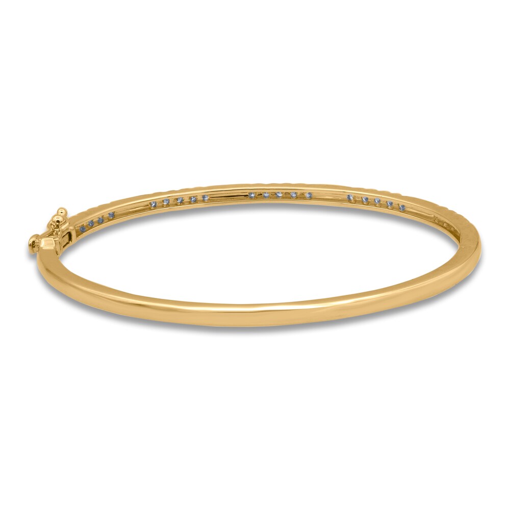 Diamond Bangle Bracelet 1 ct tw Round 14K Yellow Gold 7\" UTxdUSF4 Diamond Bangle Bracelet 1 ct tw Round 14K Yellow Gold 7\" UTxdUSF4