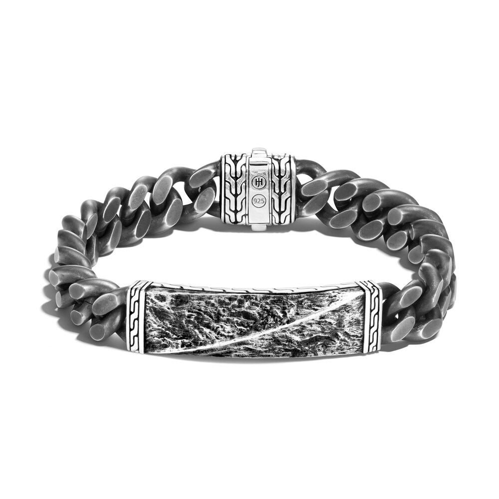 John Hardy Men's Curb Link Station Bracelet Sterling Silver - Medium UYcwNajC