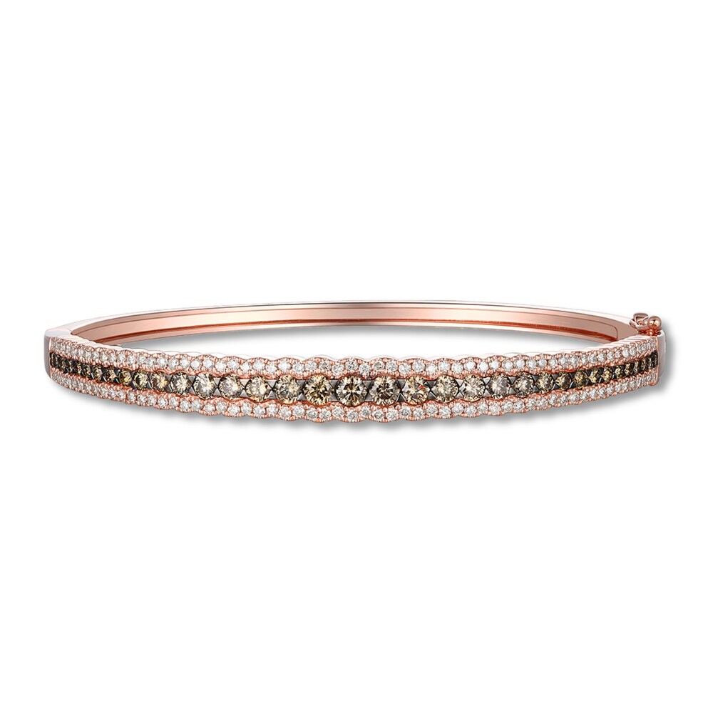 Le Vian Diamond Bangle Bracelet 2-1/3 ct tw Round 14K Strawberry Gold UdH9SH7A Le Vian Diamond Bangle Bracelet 2-1/3 ct tw Round 14K Strawberry Gold UdH9SH7A