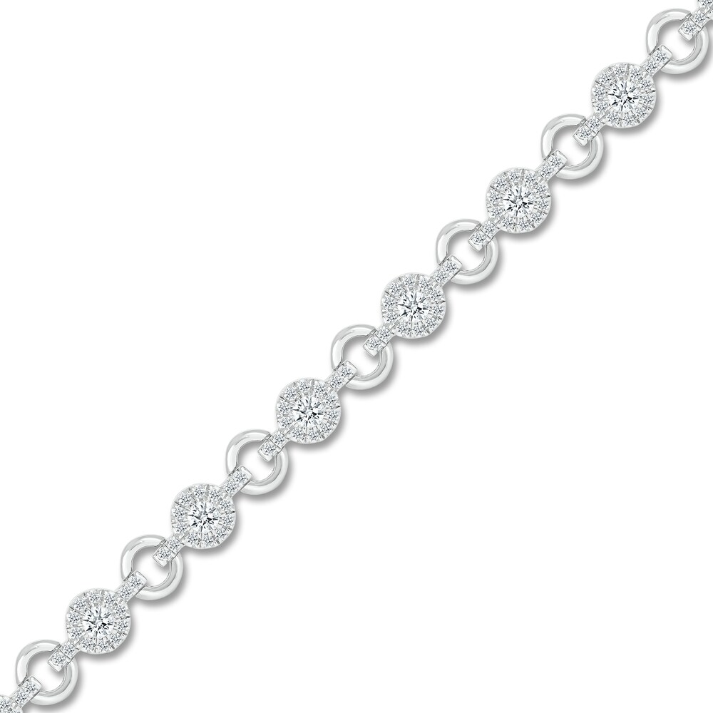 Diamond Bracelet 2-1/2 ct tw Round-cut 14K White Gold UeSMlc6V Diamond Bracelet 2-1/2 ct tw Round-cut 14K White Gold UeSMlc6V