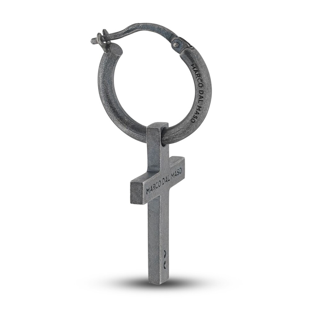 Marco Dal Maso Men\'s Cross Mono Hoop Earring Sterling Silver UhY8pV3Y Marco Dal Maso Men\'s Cross Mono Hoop Earring Sterling Silver UhY8pV3Y