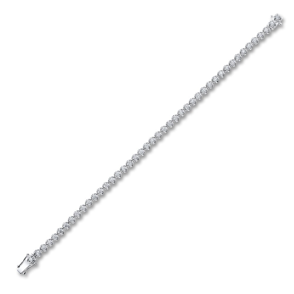 Shy Creation Diamond Tennis Bracelet 1 ct tw Round 14K White Gold 7\" SC55024353 UrYiDs7v Shy Creation Diamond Tennis Bracelet 1 ct tw Round 14K White Gold 7\" SC55024353 UrYiDs7v