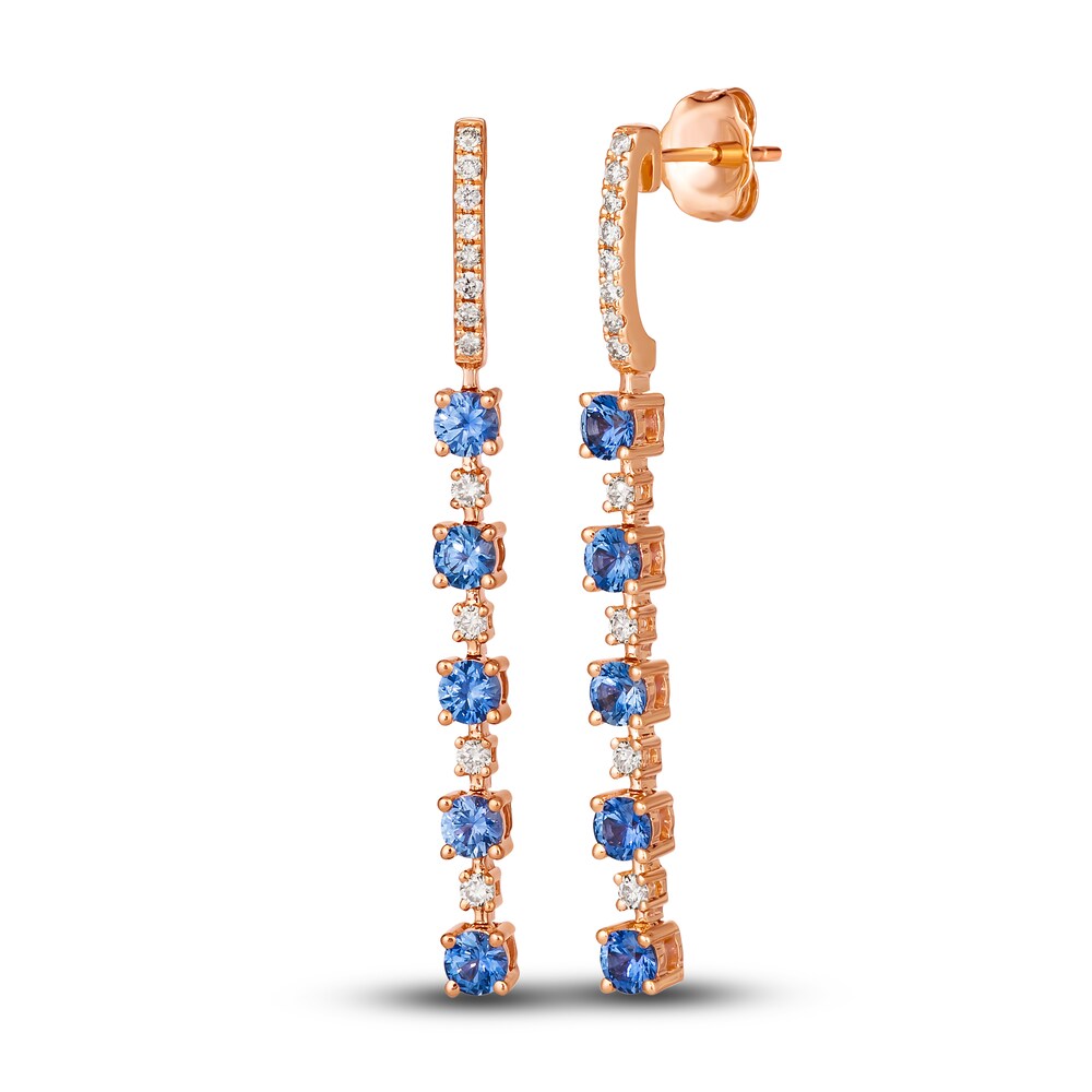 Le Vian Natural Blue Sapphire Earrings 1/4 ct tw Diamonds 14K Strawberry Gold V9HNluEK Le Vian Natural Blue Sapphire Earrings 1/4 ct tw Diamonds 14K Strawberry Gold V9HNluEK