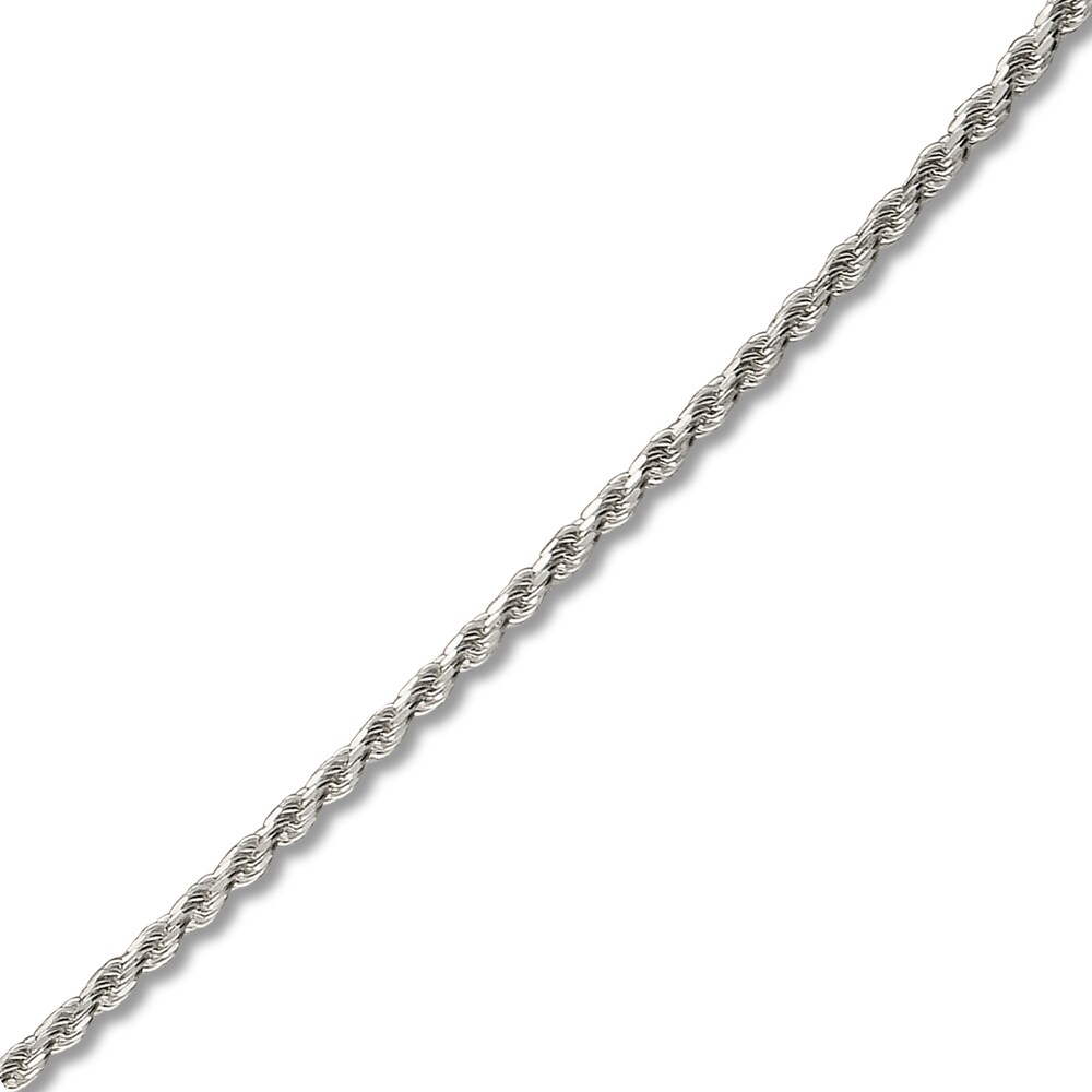 Diamond-cut Rope Chain Anklet Sterling Silver VBIqFttd Diamond-cut Rope Chain Anklet Sterling Silver VBIqFttd