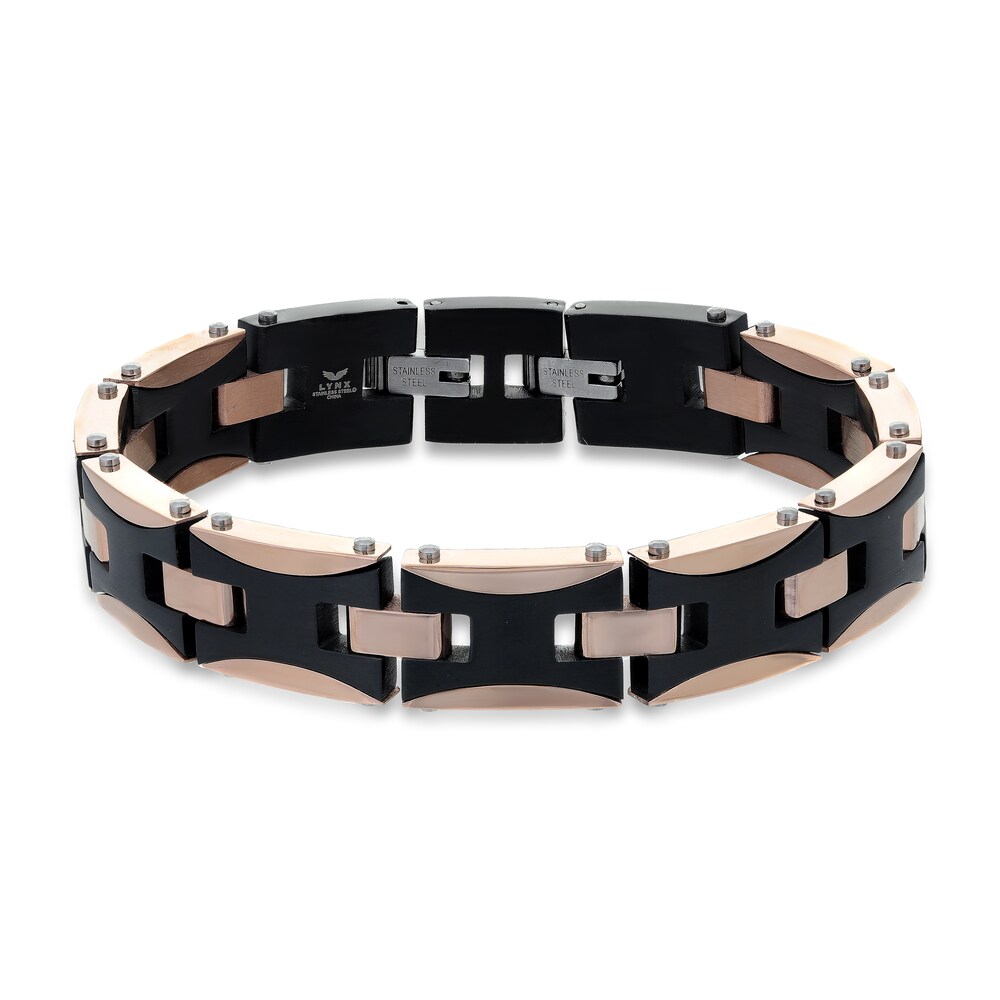 Men's Cross Chain Bracelet Black & Rose Ion-Plated Stainless Steel 8.75" VKpCffUx Men's Cross Chain Bracelet Black & Rose Ion-Plated Stainless Steel 8.75" VKpCffUx