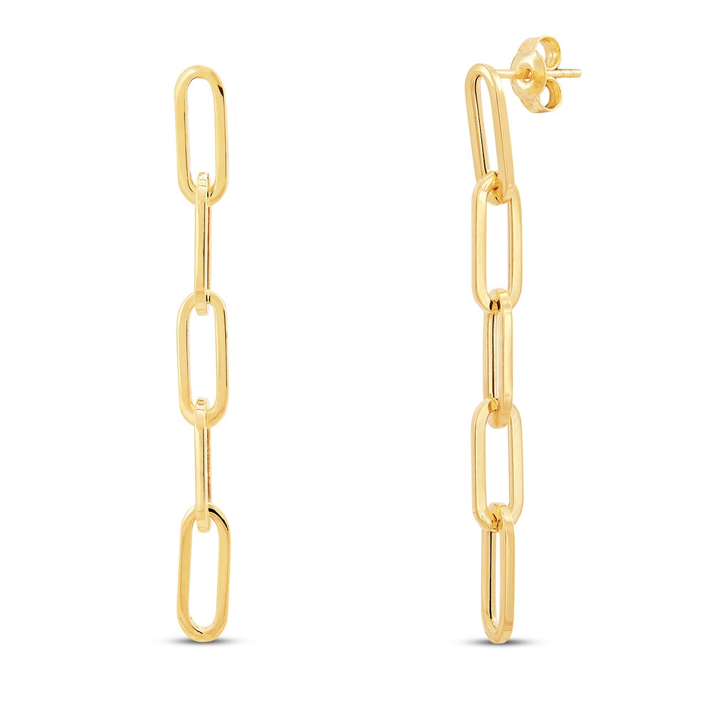 Italia D'Oro Paper Clip Chain Earrings 14K Yellow Gold VM29wIKQ Italia D'Oro Paper Clip Chain Earrings 14K Yellow Gold VM29wIKQ