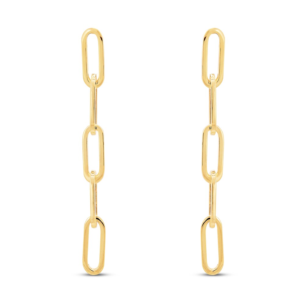 Italia D\'Oro Paper Clip Chain Earrings 14K Yellow Gold VM29wIKQ Italia D\'Oro Paper Clip Chain Earrings 14K Yellow Gold VM29wIKQ