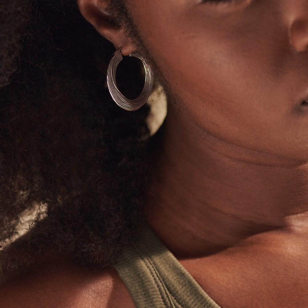 John Hardy Bamboo Hoop Earrings Sterling Silver VPD1UD7w John Hardy Bamboo Hoop Earrings Sterling Silver VPD1UD7w