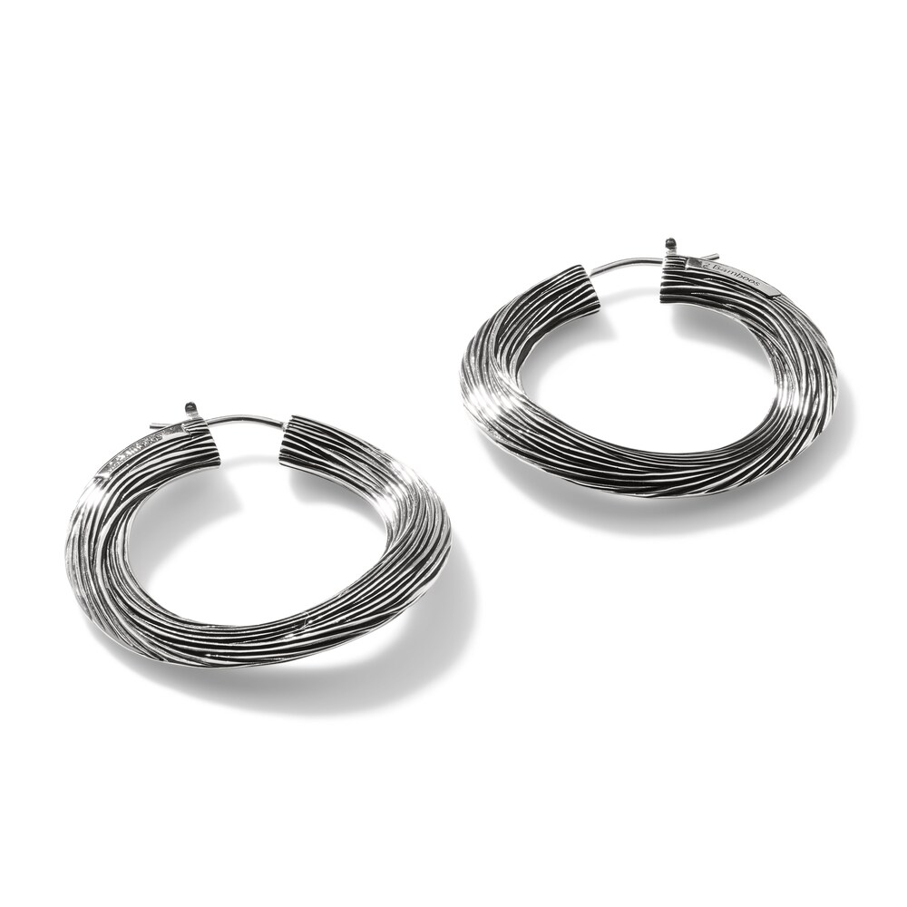 John Hardy Bamboo Hoop Earrings Sterling Silver VPD1UD7w John Hardy Bamboo Hoop Earrings Sterling Silver VPD1UD7w