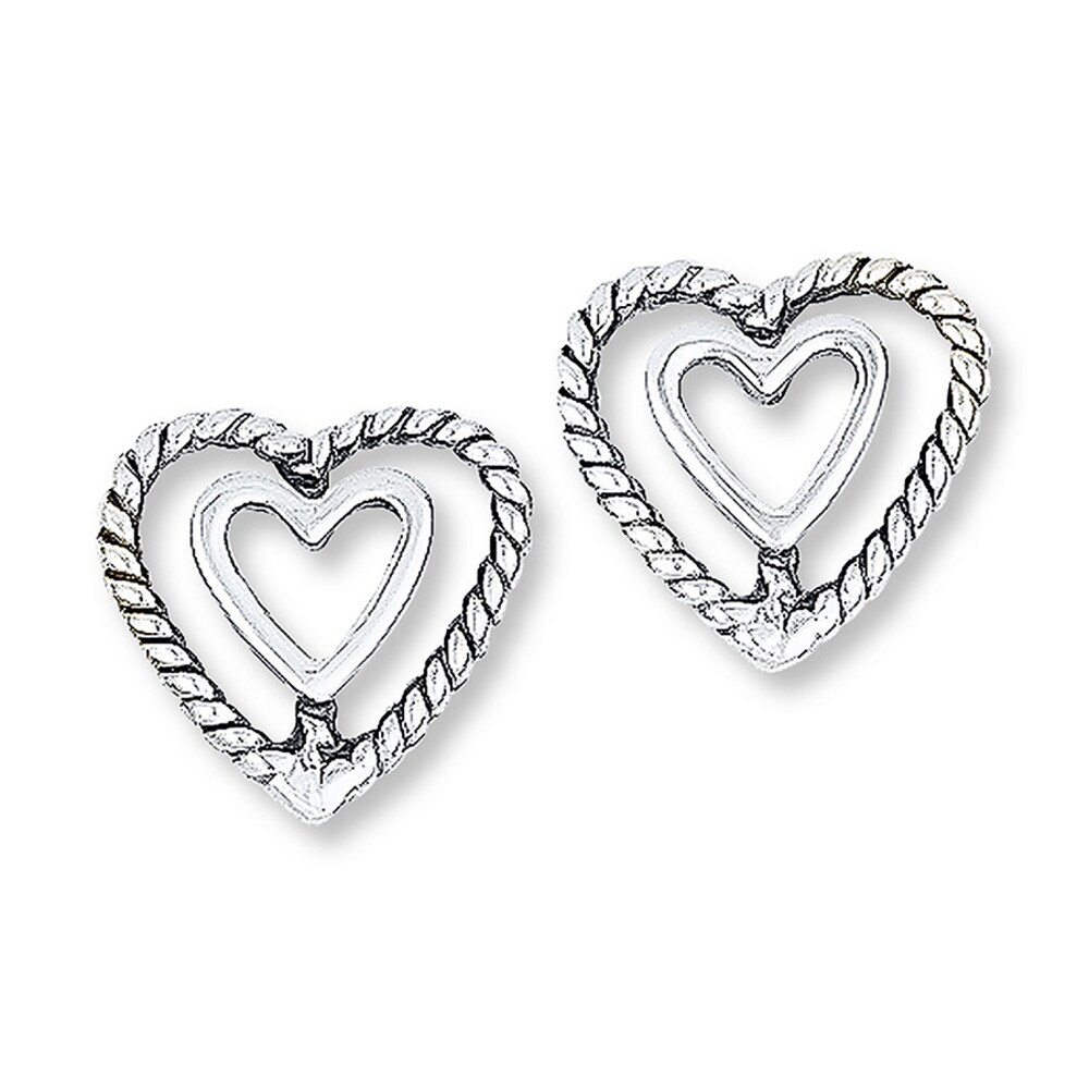 Heart Earrings 14K White Gold VPx8SPuX Heart Earrings 14K White Gold VPx8SPuX