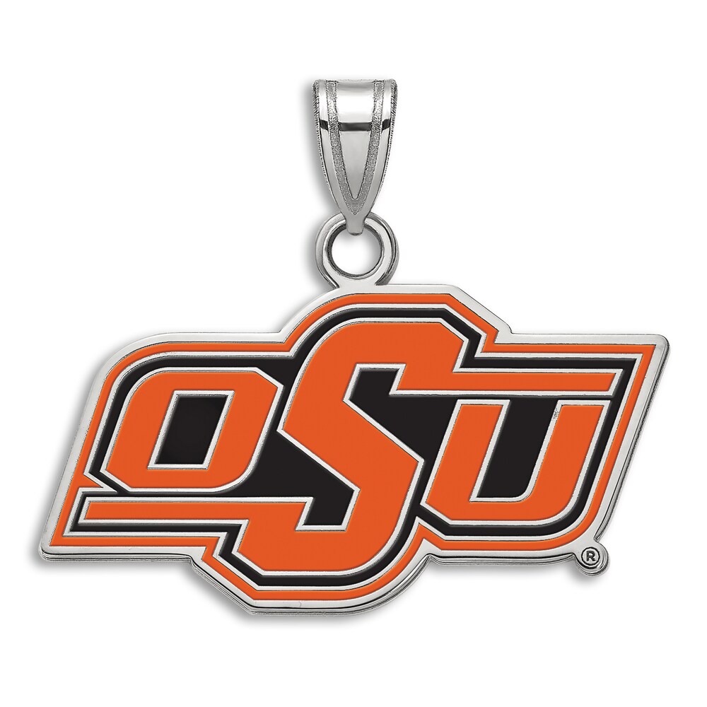 Oklahoma State University Enamel Charm Sterling Silver VVYQUcUh