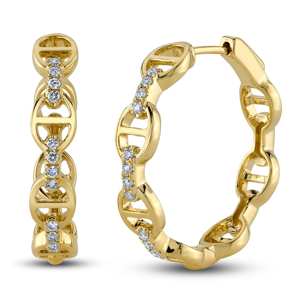 Shy Creation Diamond Hoop Earrings 1/5 ct tw Round 14K Yellow Gold SC55024125D1.00 VgE1I9O2 Shy Creation Diamond Hoop Earrings 1/5 ct tw Round 14K Yellow Gold SC55024125D1.00 VgE1I9O2
