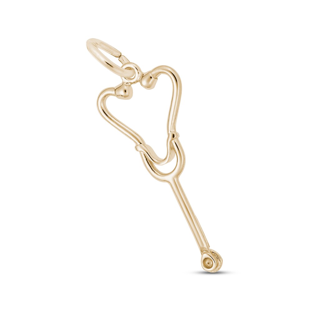 Stethoscope Charm 14K Yellow Gold VgHePSpz Stethoscope Charm 14K Yellow Gold VgHePSpz