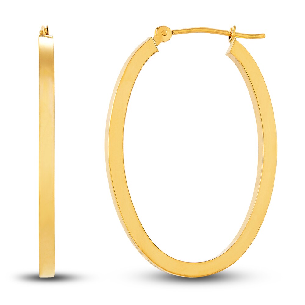 Polished Square Tube Hoop Earrings 14K Yellow Gold VjDKhgbf Polished Square Tube Hoop Earrings 14K Yellow Gold VjDKhgbf