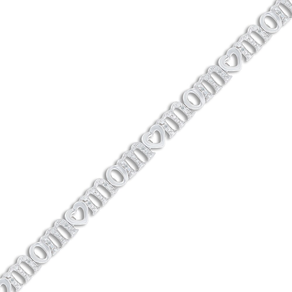Mom Heart Bracelet 1/10 ct tw Diamonds Sterling Silver VxCPnuWQ Mom Heart Bracelet 1/10 ct tw Diamonds Sterling Silver VxCPnuWQ